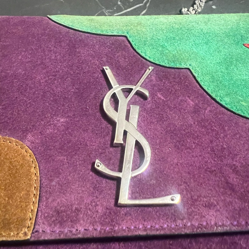 Saint Laurent Suede Patchwork Small Classic Monog… - image 4